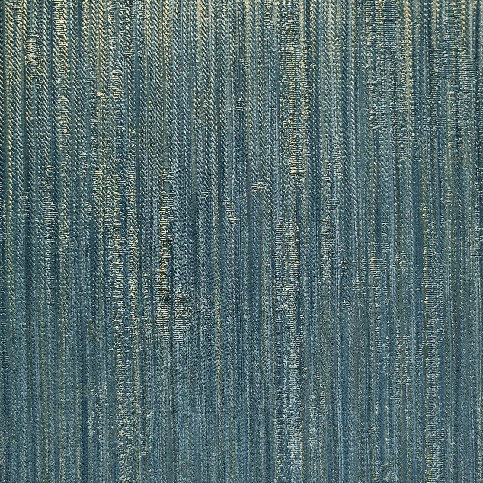 Luxury Modern Embossed Navy Blue Gold Non-Woven Wallpaper - Faux Fabric Textured Wall Covering with Contemporary Stria Lines - Perfect for Living Room, Bedroom, and Office Decor