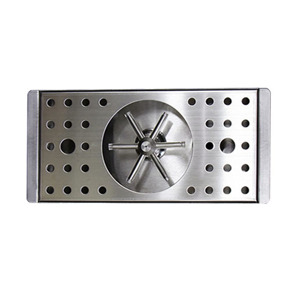 Stainless Steel Glass Rinser & Cup Washer Cleaner with Drain Drip Tray - 304 Grade Kitchen Accessory for Bar, Hotel, Cafe, Restaurant & Home Use - Perfect for Washing Wine Glasses, Beer Mugs & Drinkware