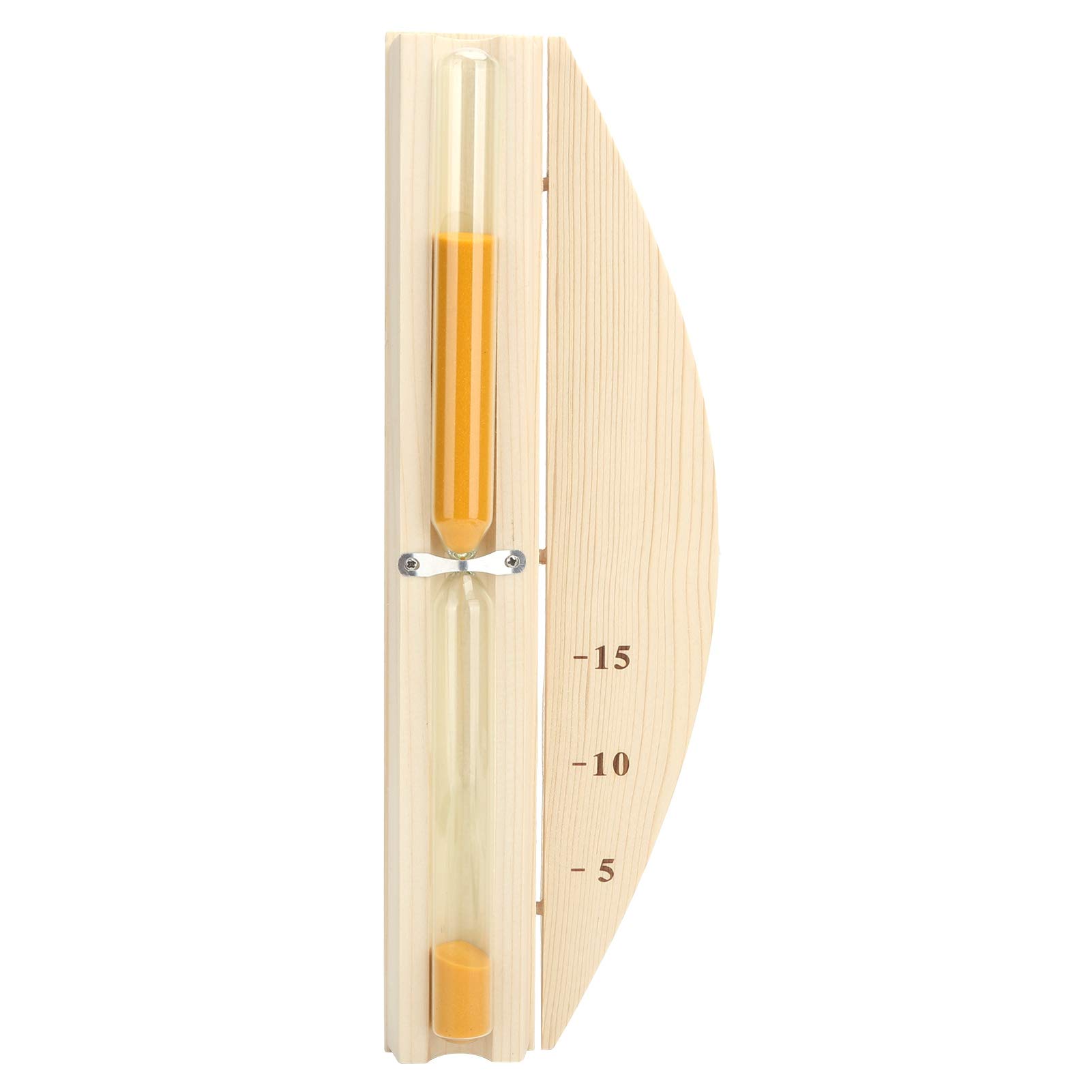 15 Minute Sauna Timer - Wooden Wall Mounted Glass Hourglass for Sauna Room - Perfect for Relaxation, Spa & Steam Room Sessions