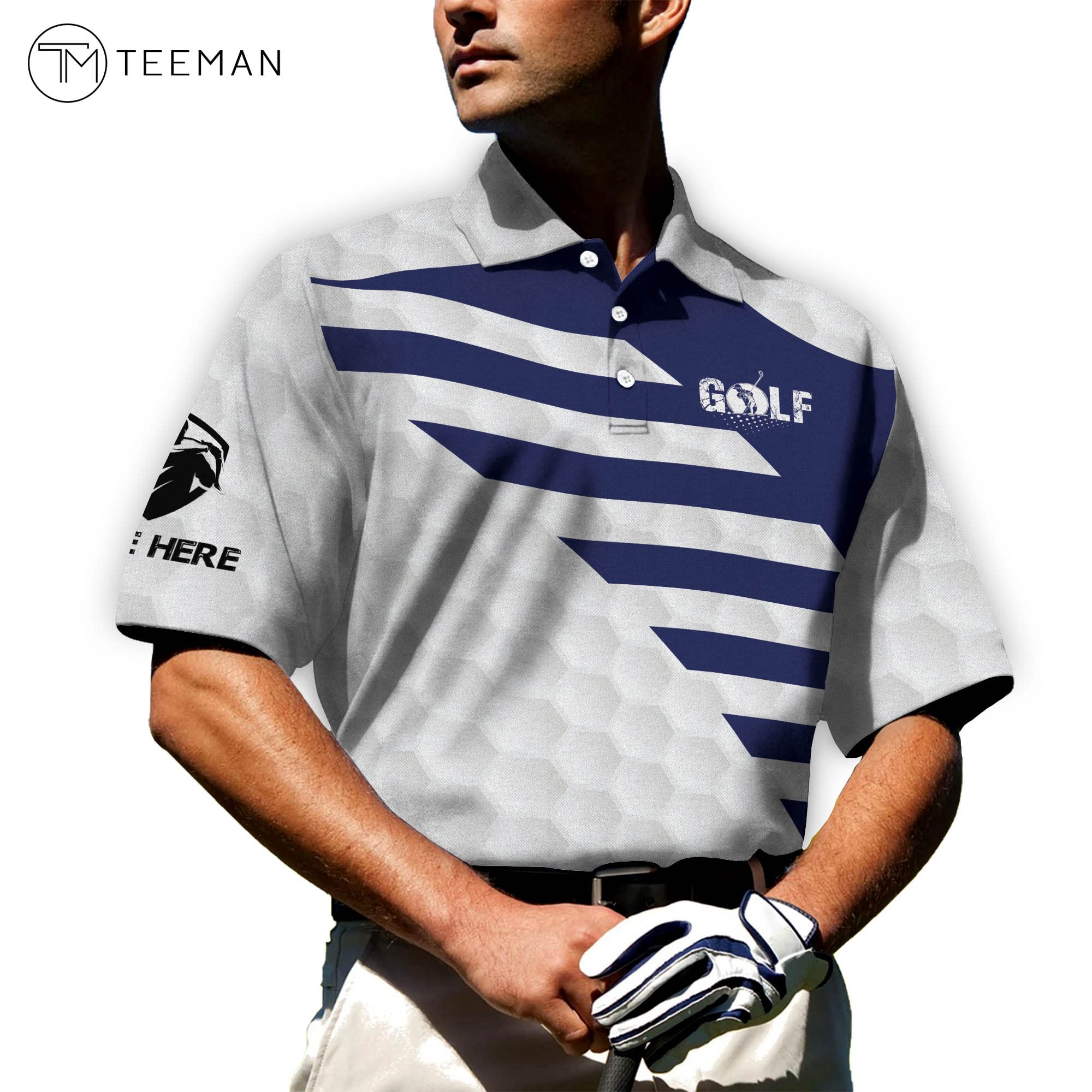 Custom Funny Golf Polo Shirts for Men - Personalized Short Sleeve Crazy Golf Shirts - Perfect for Golf Tournaments, Casual Wear & Funny Gifts