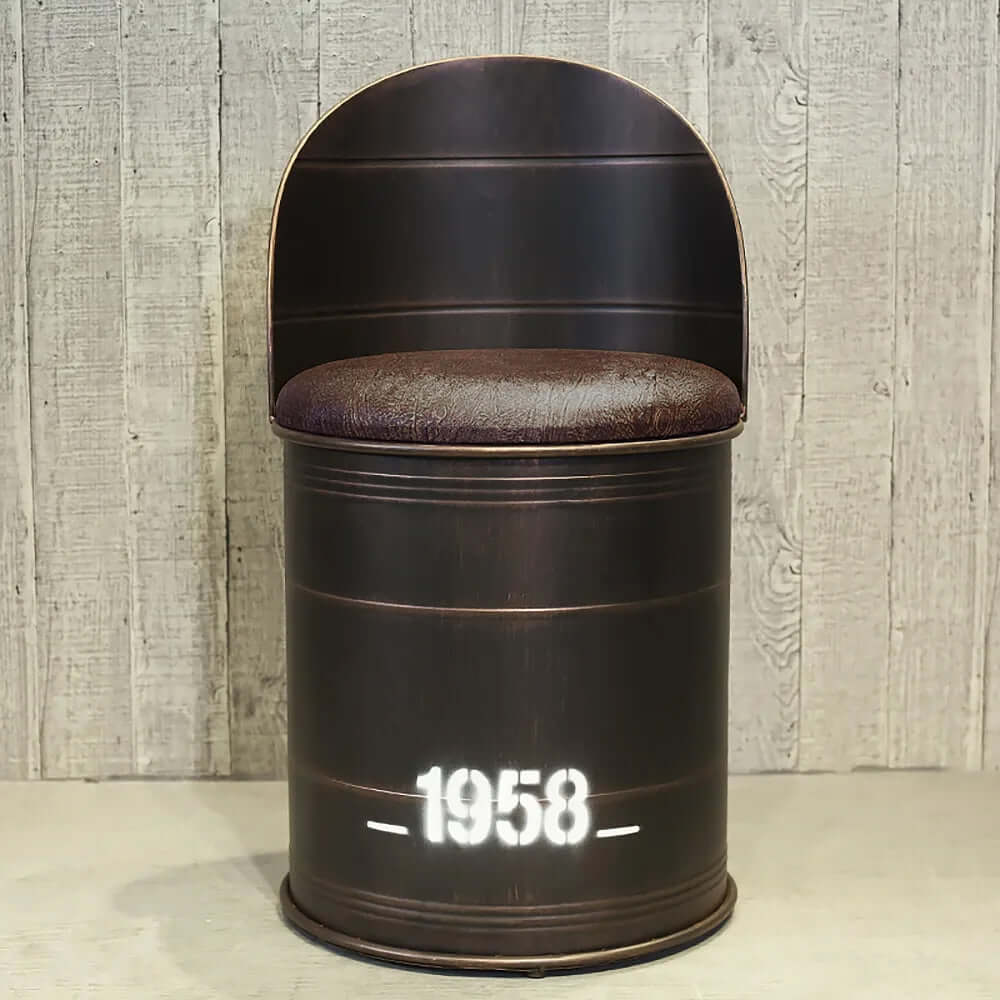 Industrial Bar Stools Set of 2 with Backs - 30