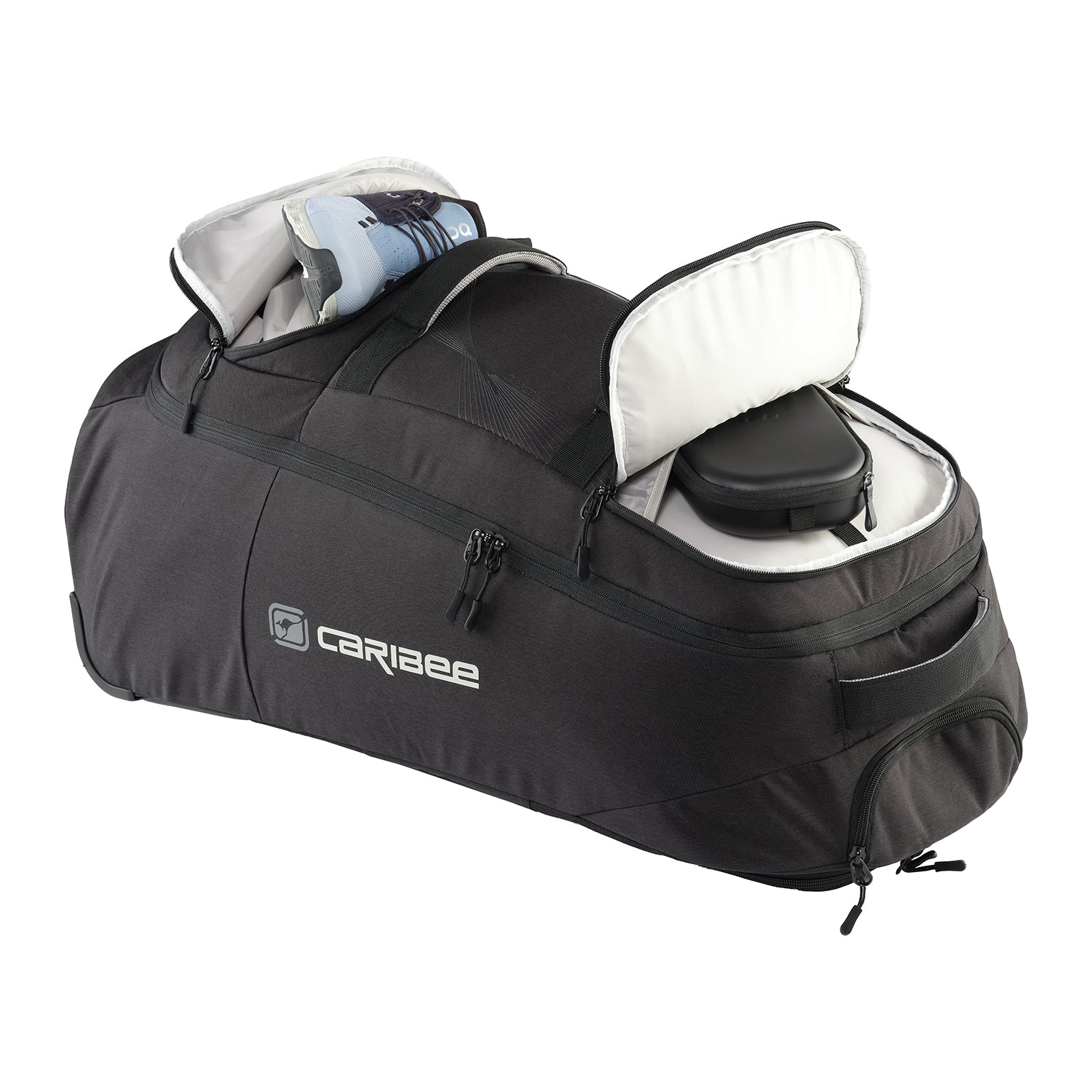 Caribee Adventure 70L Duffle Bag with Backpack Straps - Black - Perfect for Travel, Camping & Outdoor Adventures