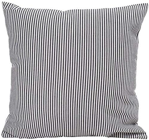 HOPLEE Farmhouse Pillow Covers 22x22 Inch - Black Buffalo Check & Stripe Outdoor Throw Pillow Covers Set of 4 - Perfect for Porch, Patio, Couch & Home Decor