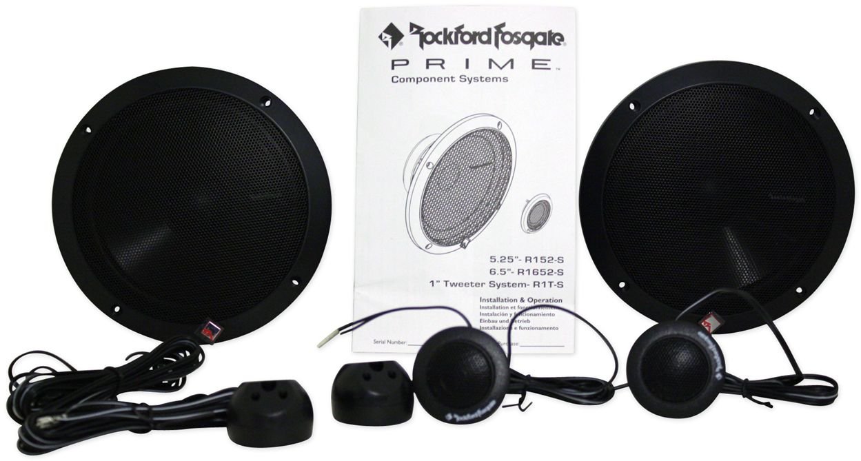 Rockford Fosgate Prime R1652-S 6.5-Inch 2-Way Component Car Speaker System - High Performance Audio for Cars, Trucks & SUVs - Perfect for Upgrading Factory Stereo Systems