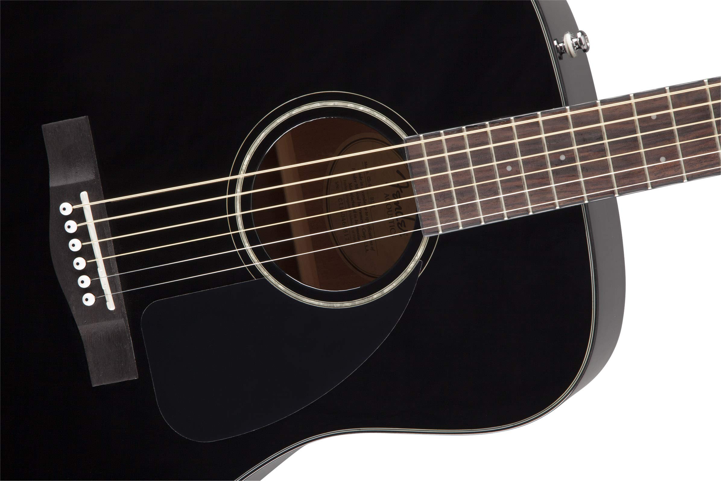 Fender CD-60 Dreadnought Acoustic Guitar Bundle - Black with Hard Case, Strap, Tuner, Strings, Picks & Instructional Materials | Perfect for Beginners, Live Performances & Home Practice