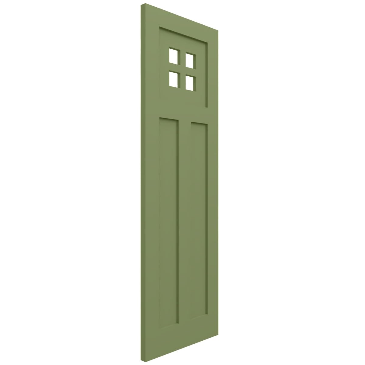 Ekena Millwork TFP001ST15X041MG True Fit PVC San Antonio Mission Style Fixed Mount Shutters - 15
