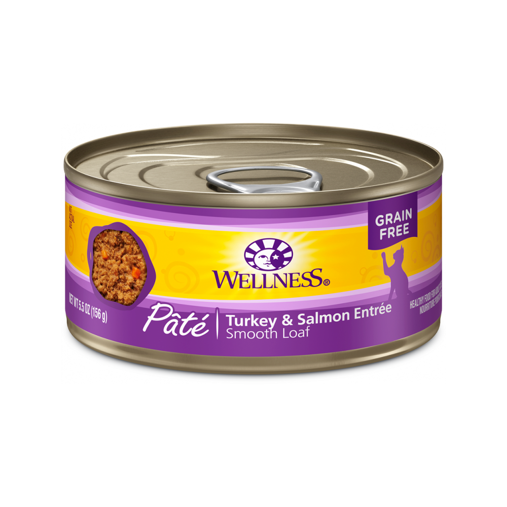 Premium Grain-Free Turkey & Salmon Pate Cat Food - Complete Health Wet Food for Adult & Senior Cats - High Protein, Natural Ingredients for Indoor & Outdoor Cats - Perfect for Mealtime, Travel & Feeding Picky Eaters