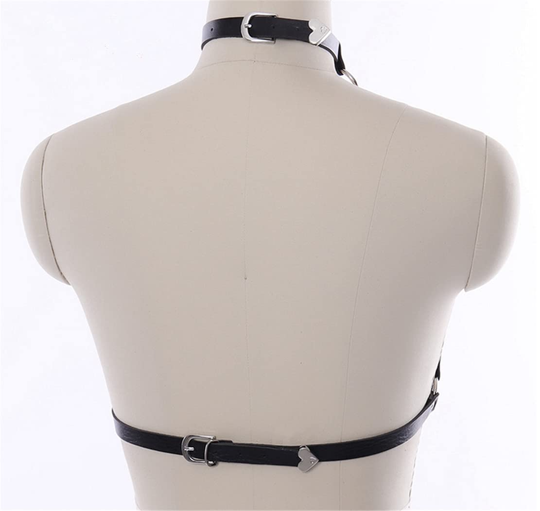 Trendy Women's Cross Body Link Chain Christmas Lingerie Set - Silver & Black Holiday Party Outfit Accessories for Festive Nights & Special Occasions