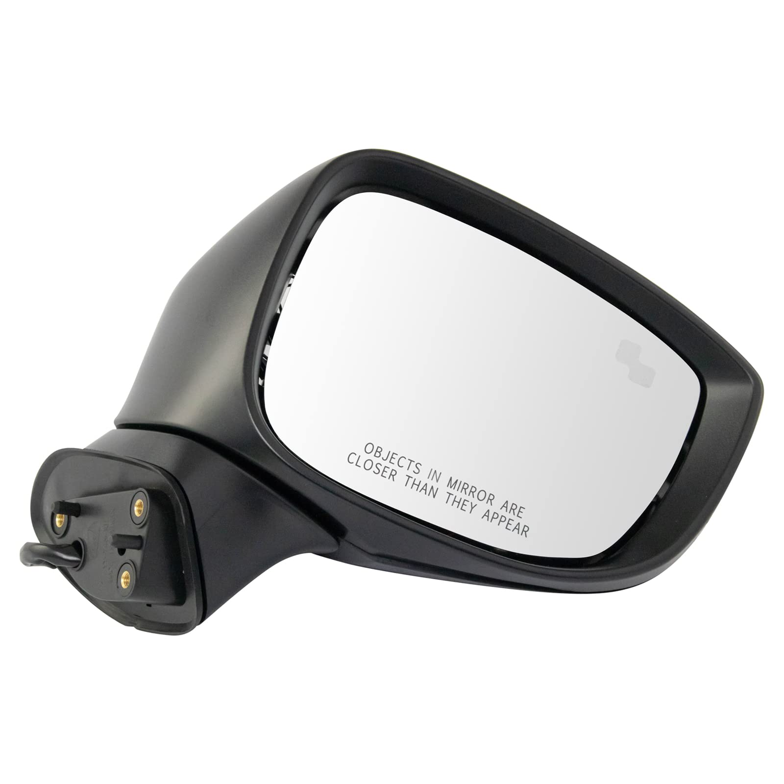 TRQ Right Side Mirror with Heat & Manual Folding - Blind Spot Indicator - Compatible with 2017-2023 Mazda CX-5 (MA1321200) - Perfect for Winter Driving & Enhanced Safety