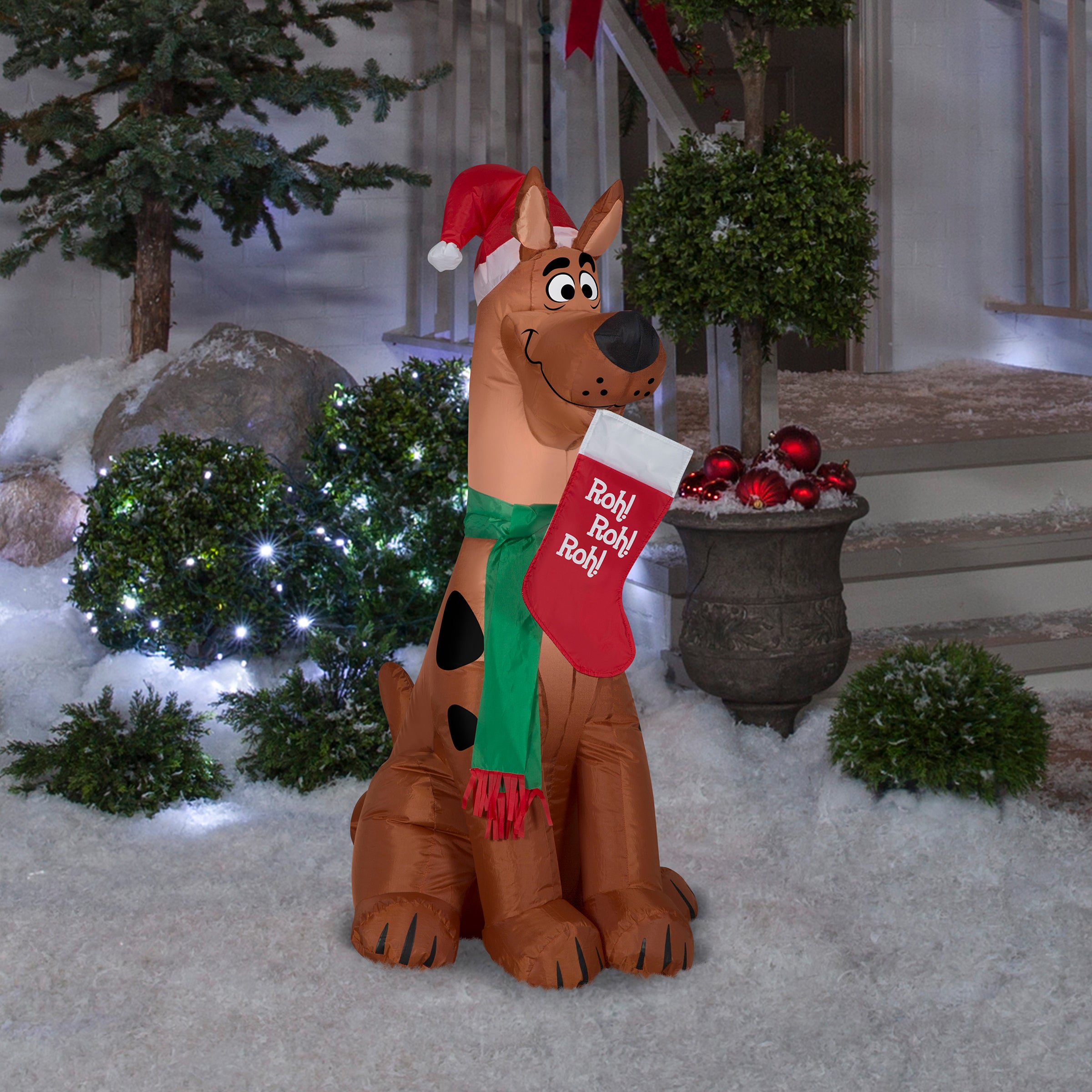 3.5 ft. Inflatable Scooby Doo Halloween Decoration with LED Lights - Outdoor Party Decor for Yard, Haunted House, and Holiday Celebrations
