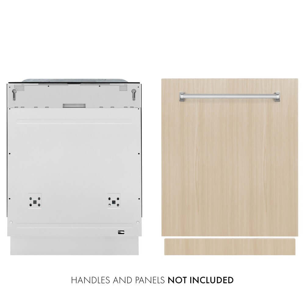 ZLINE 24 Inch Custom Panel Ready Dishwasher with 3rd Rack & Touch Controls - Stainless Steel Tub, Ultra Quiet 45dBa (DWMT 24) - Perfect for Modern Kitchens & Open Concept Homes