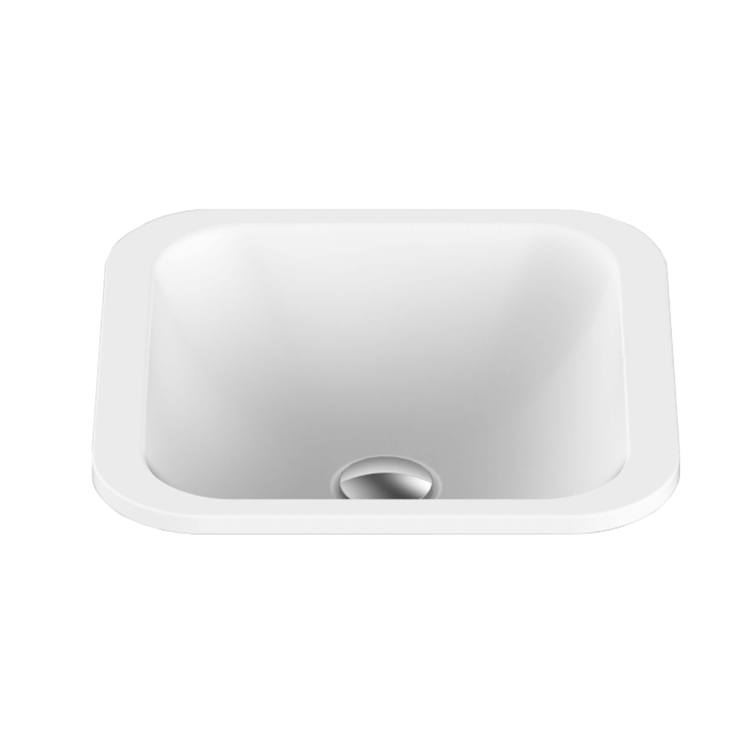 ADP Honour Under Counter Inset Basin Gloss White - Modern Bathroom Sink for Vanity & Powder Room Installation