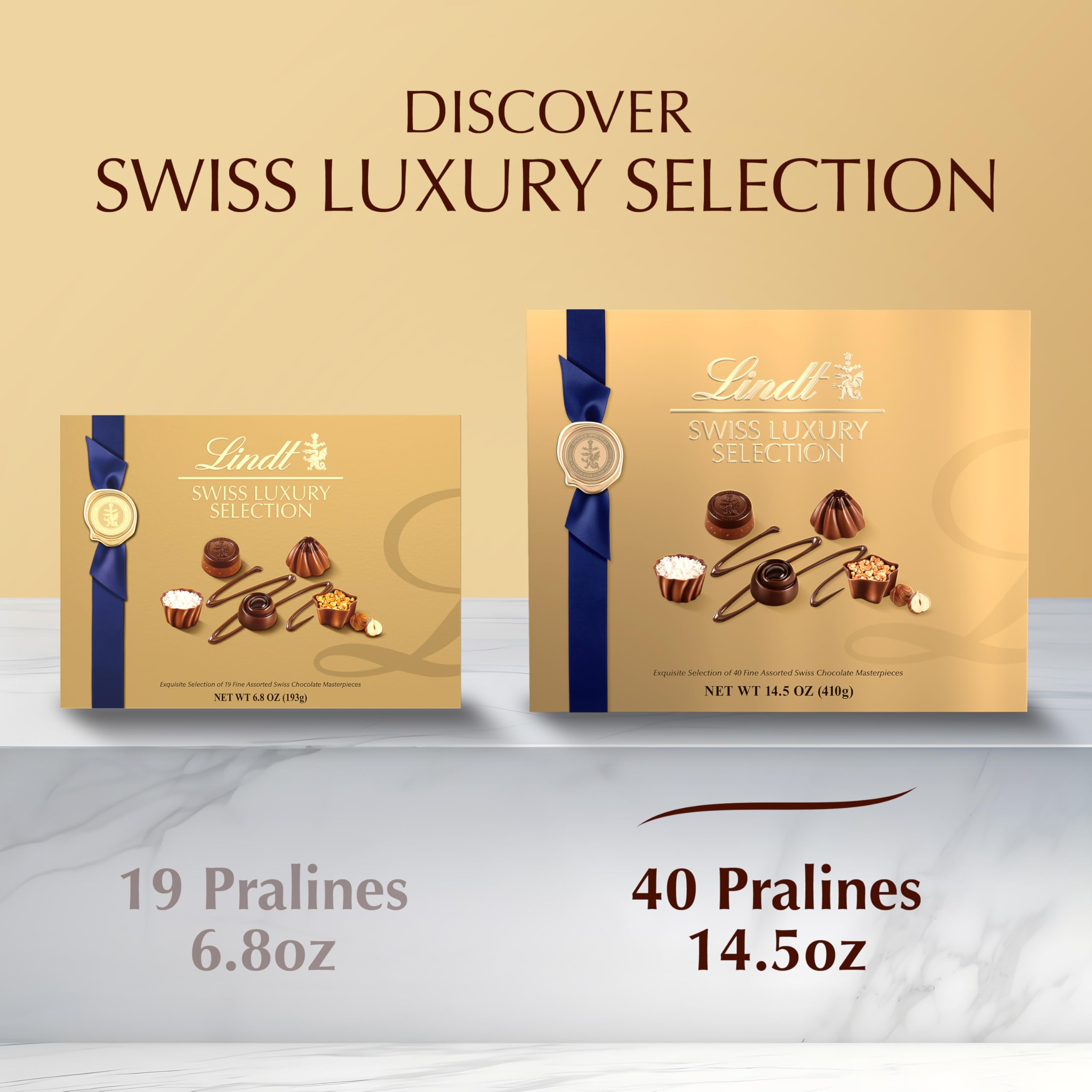 Lindt Swiss Luxury Assorted Chocolates Gift Box - Premium 14.6oz Chocolate Collection for Holidays, Birthdays & Corporate Gifting | Perfect Valentine's Day, Anniversary & Thank You Present