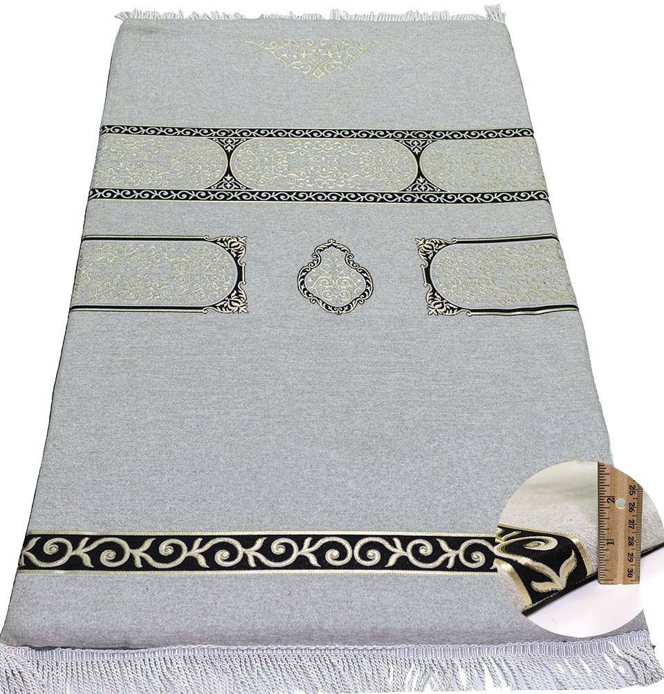 Premium Foldable Foam Islamic Prayer Mat - Portable Mecca Inspired Prayer Rug in Elegant Beige | Perfect for Home, Mosque & Travel Use