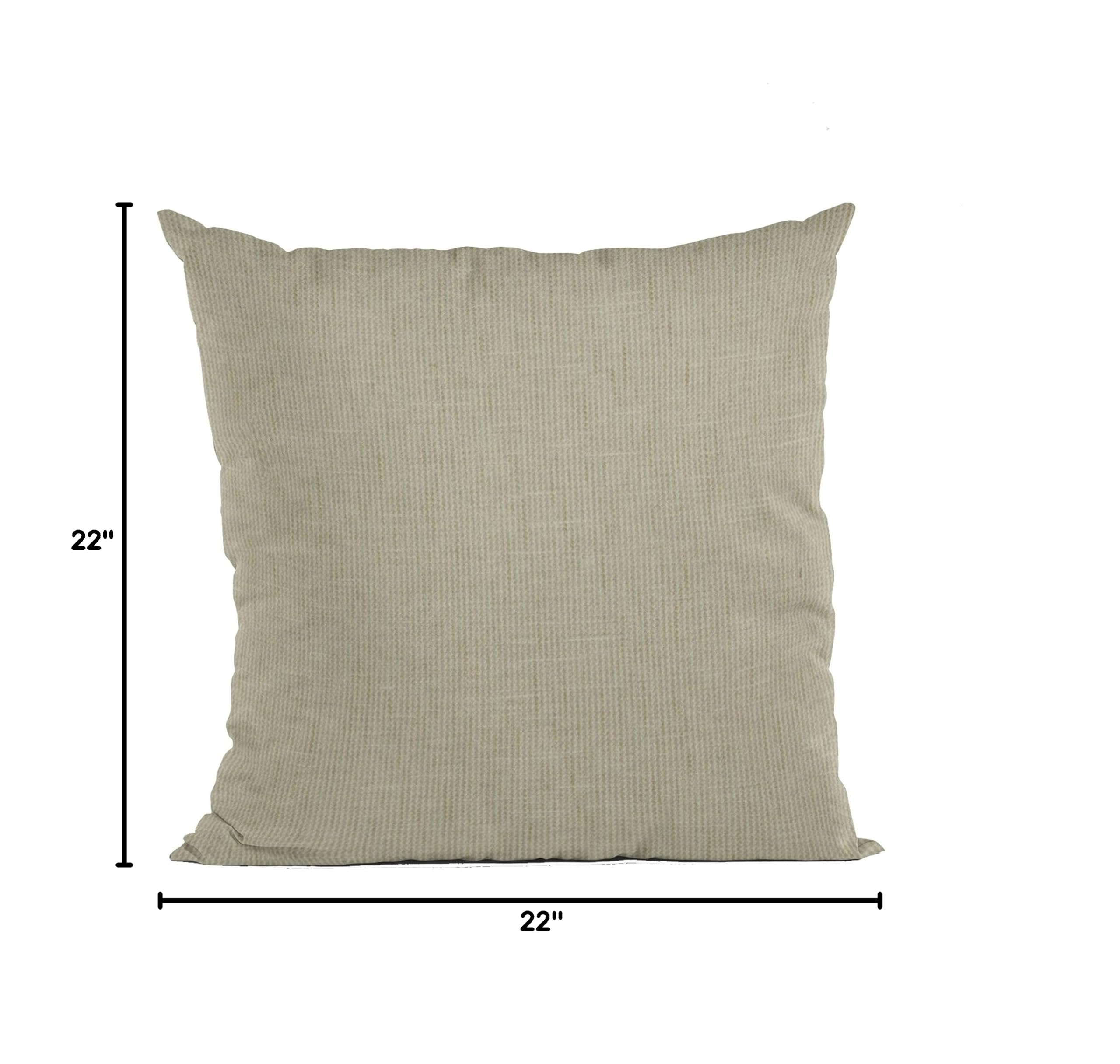 Plutus Stonewash Solid Luxury Throw Pillow 22x22 Inches - Waffle Texture Double Sided Brown Decorative Cushion for Sofa, Bed, Living Room & Home Decor