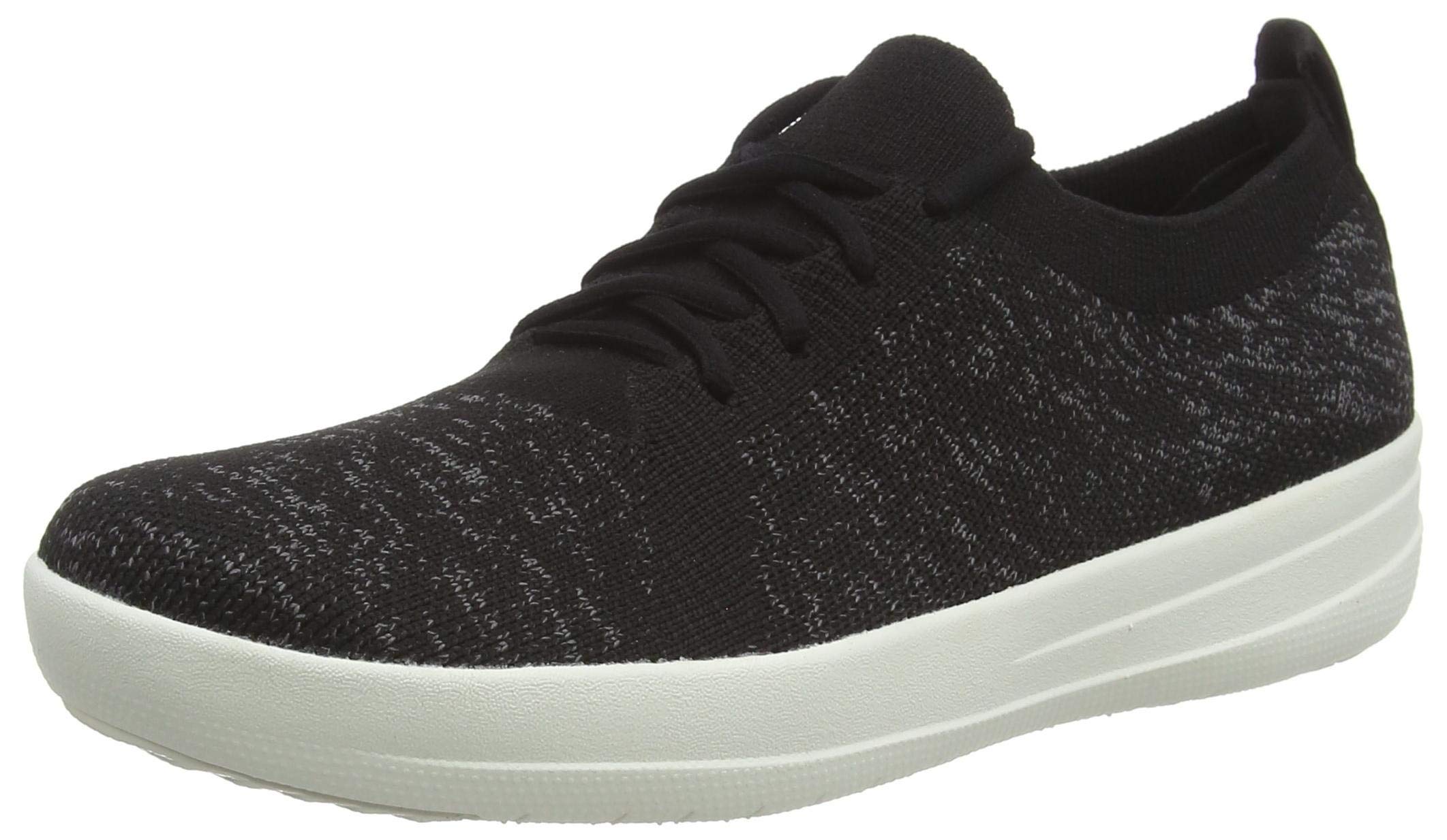 FitFlop Women's F-Sporty Uberknit Sneakers - Breathable Low-Top Walking Shoes for Women, Size 8.5 US | Comfortable Casual Shoes for Walking, Travel & Everyday Wear