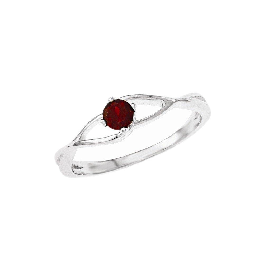 14K Sterling Silver Red Cubic Zirconia Solitaire Ring for Women - Perfect for Engagement, Anniversary & Valentine's Day Gifts