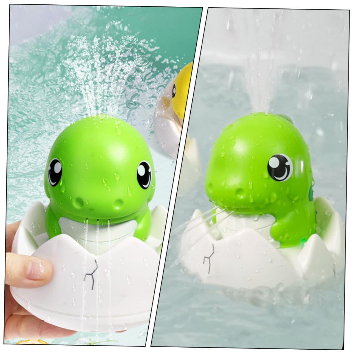 HEMOTON 4 Pack Dinosaur Bath Toys with LED Lights - 1200mAh Rechargeable Battery, Fun Bathtub Toys for Kids Toddlers - Perfect for Bath Time Play, Sensory Development & Pool Party Favors