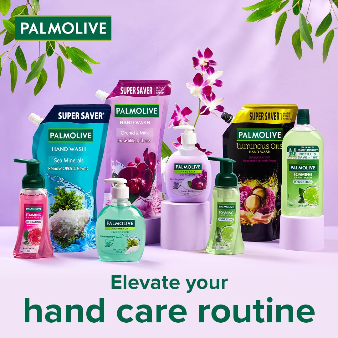 Palmolive Naturals Black Orchid & Milk Liquid Hand Wash Refill 750ml | Antibacterial Hand Soap Refill | Moisturizing & Refreshing Fragrance | For Kitchen, Bathroom & Office Use