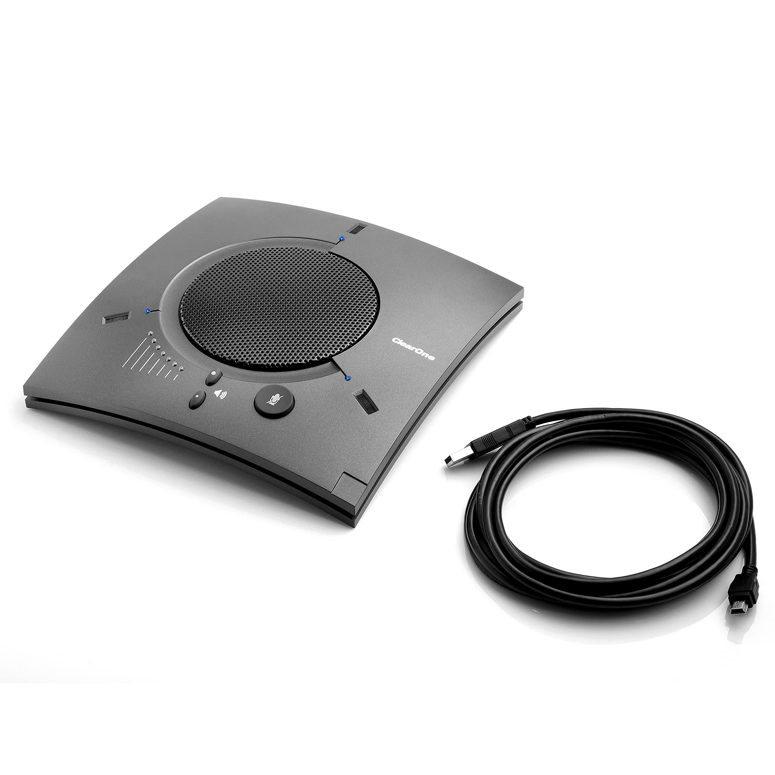 ClearOne Aura Chat 150 USB Conference Speakerphone with 3 Microphones - 360° Voice Coverage for Home Office, Remote Work & Video Conferencing | Ideal for Zoom, Teams & Webex Meetings