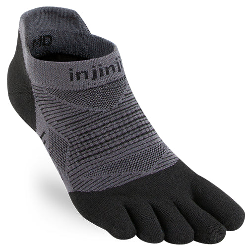 Injinji Run Original Weight No Show Toe Socks - Lightweight Performance Socks for Running, Hiking & Outdoor Activities - Prevent Blisters & Enhance Comfort