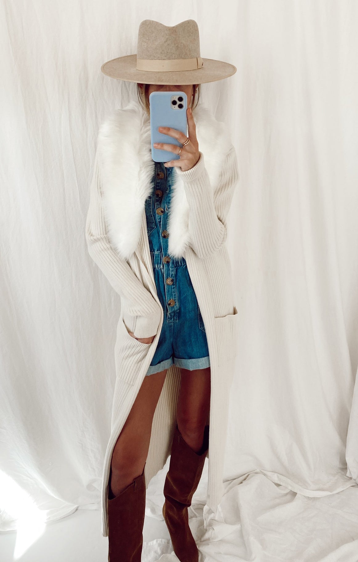 Lombardi Long Cardigan - Snowy White Knit Sweater for Women | Cozy Winter Fashion, Casual Outfit & Layering Essential