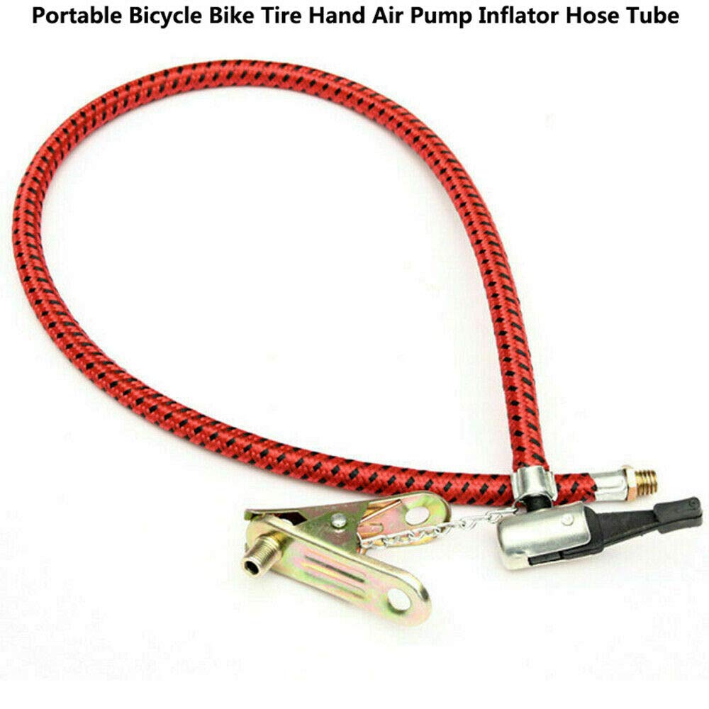 Portable Bicycle Tire Air Pump Inflator with 60cm Rubber Hose - Replacement Tube for Bike Tires - Perfect for Road Bikes, Mountain Bikes & Commuting