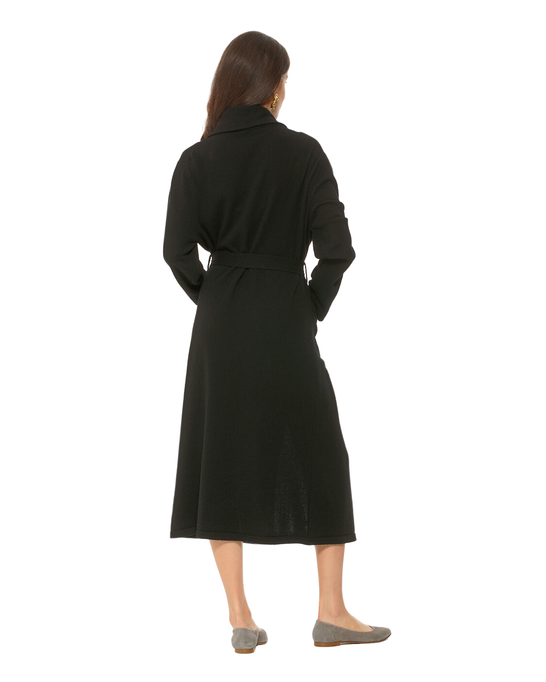 Luxury Women's Pure Cashmere Knit Robe - Soft & Warm Winter Loungewear - Light Cyan Blue for Spa, Home Relaxation & Bridal Gift
