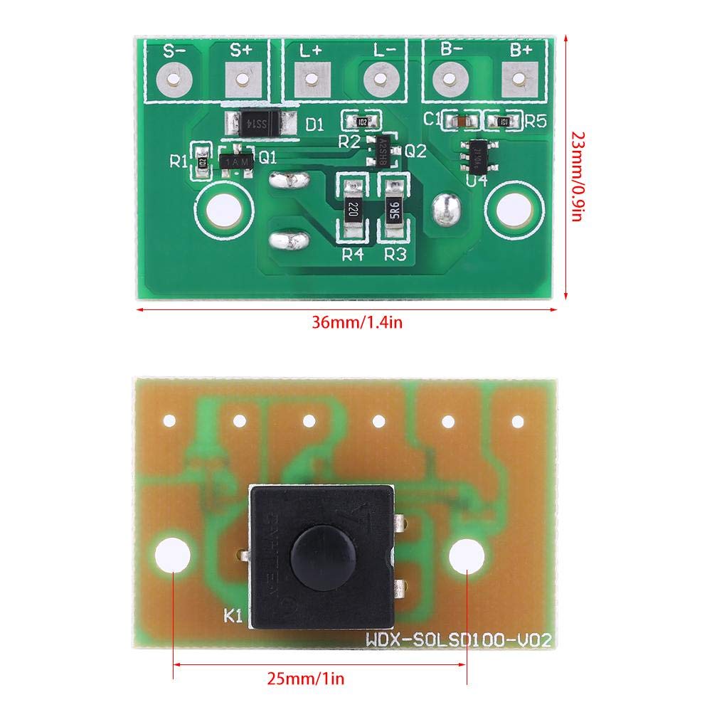 Solar Lamp Controller Module with Switch - for Night Lights & Outdoor Lighting