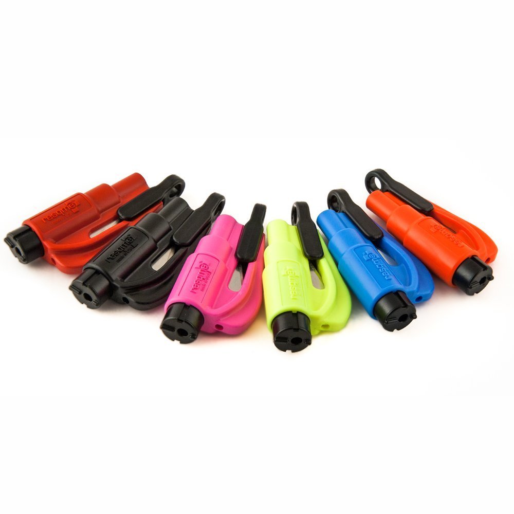 Resqme Car Escape Tool - 10 Pack (Black) - Emergency Window Breaker & Seatbelt Cutter for Vehicle Safety - Perfect for First Aid Kits, Roadside Emergencies & Survival Gear