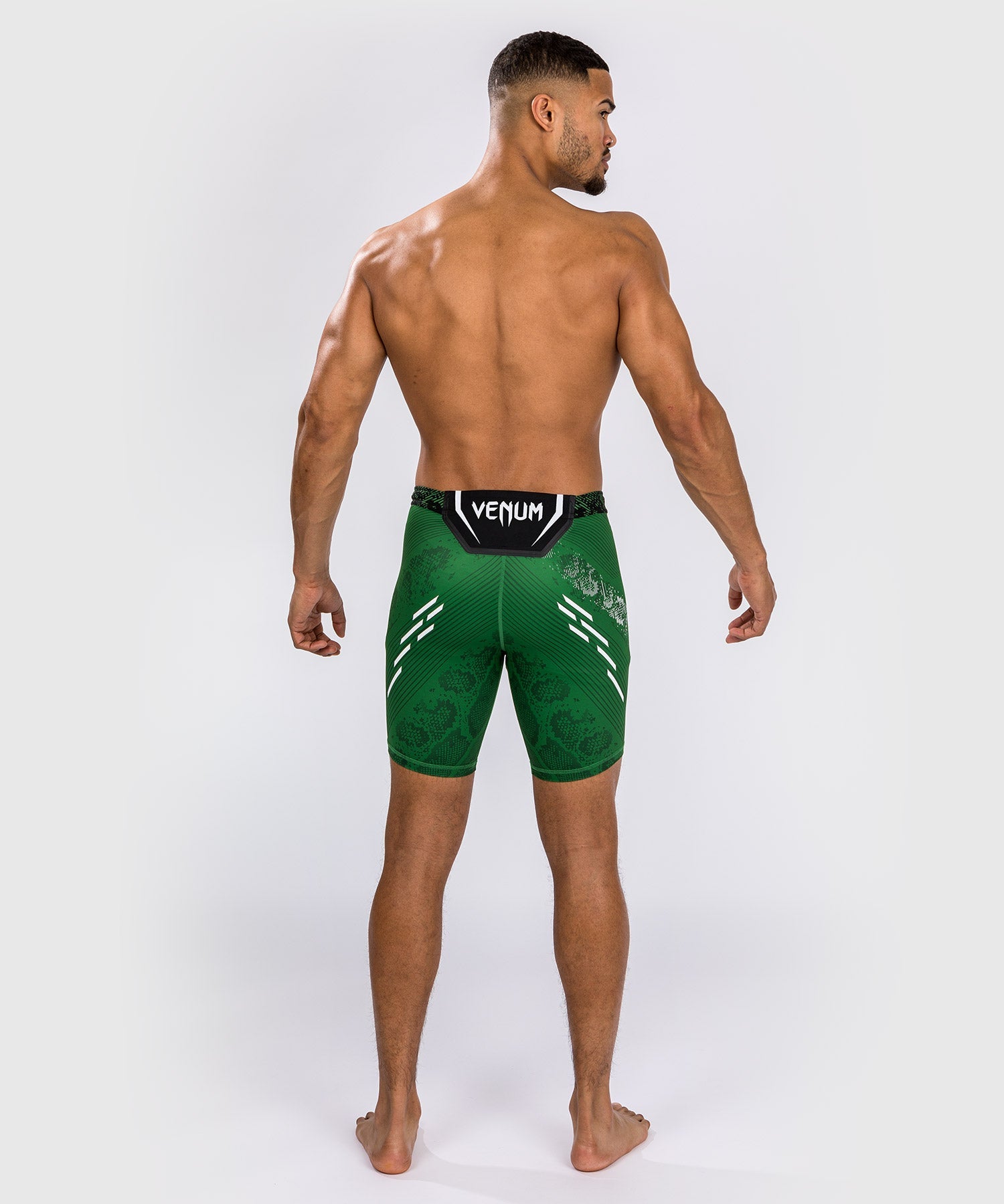 Venum UFC Adrenaline Personalized Authentic MMA Fight Shorts for Men - Green | Vale Tudo & BJJ Training | Premium Combat Sports Apparel for Fight Night & Gym Workouts