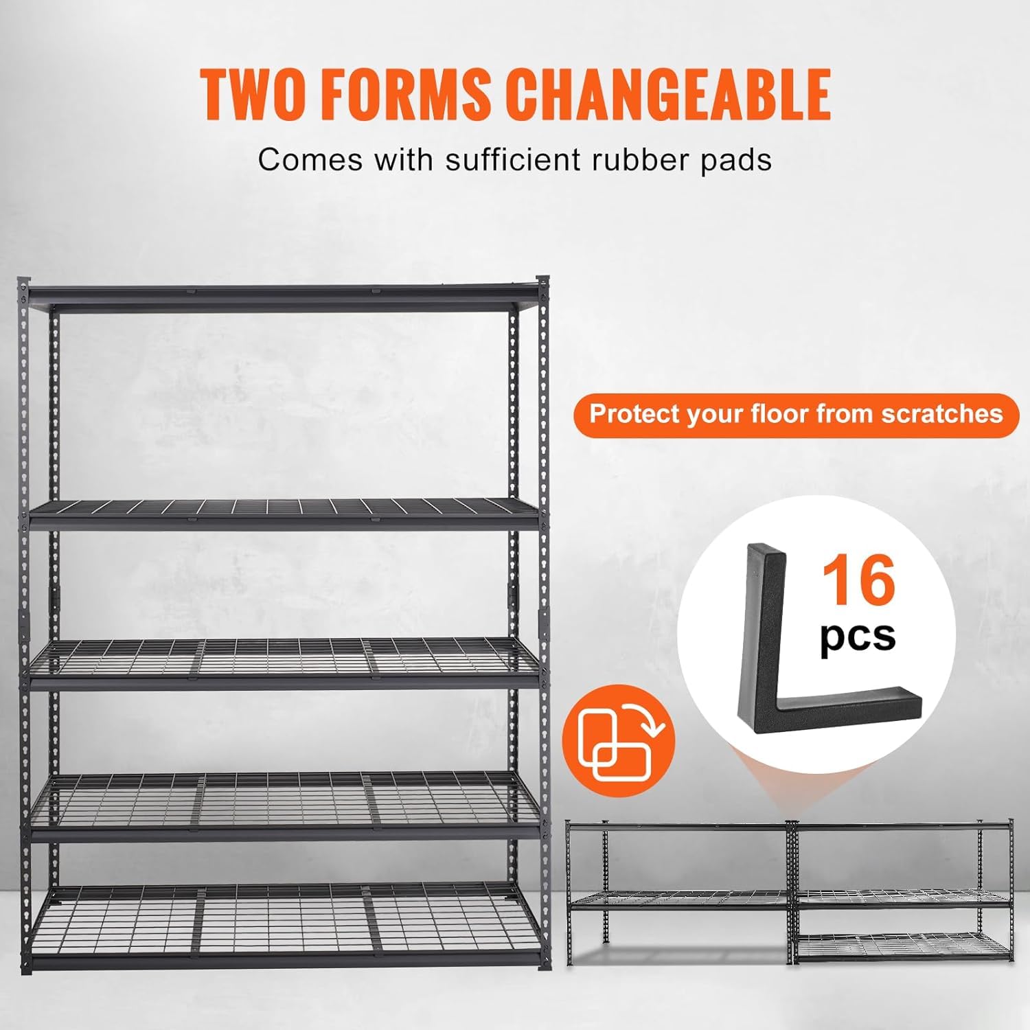 5-Tier Heavy Duty Garage Shelving Unit - 60