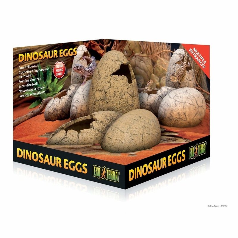 Exo Terra Dinosaur Eggs Hide Out - Reptile Habitat Decor for Bearded Dragons & Geckos - Perfect for Terrarium, Vivarium & Naturalistic Enclosures