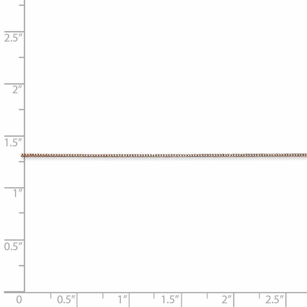 14K Rose Gold 0.5mm Delicate Box Chain Necklace with Lobster Clasp - Dainty Jewelry for Women, Gift for Her, Everyday Wear & Special Occasions
