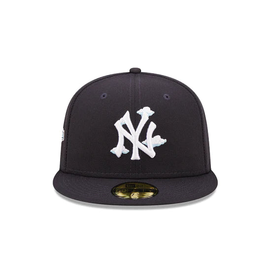New York Yankees 1996 World Series Comic Cloud Navy 59FIFTY Fitted Hat for Men - Official MLB Baseball Cap for Yankees Fans, Streetwear & Sports Events