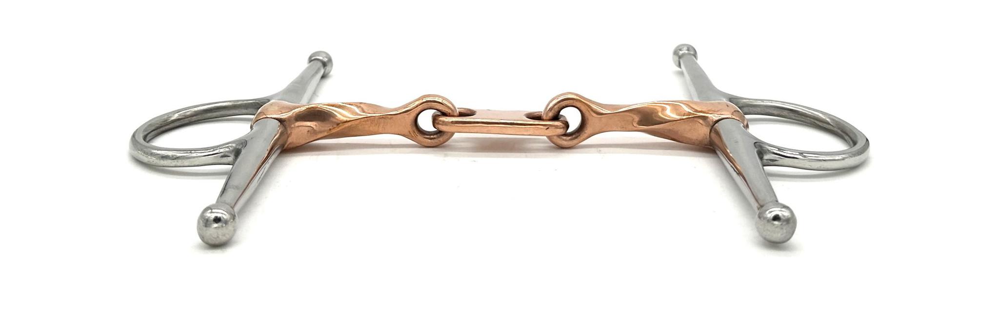 Jake Adams Copper Twisted Dr. Bristol Full Cheek Bit - English Horse Riding Bit for Dressage & Jumping - Comfortable Equestrian Training Equipment for Horses