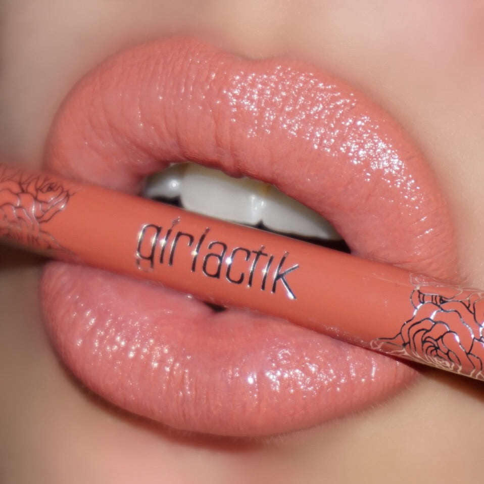 Girlactik Glossy Lip Liner - Long-Lasting Waterproof Lip Pencil for Precise Definition & Full Lips | Perfect for Everyday Wear, Date Night & Special Occasions