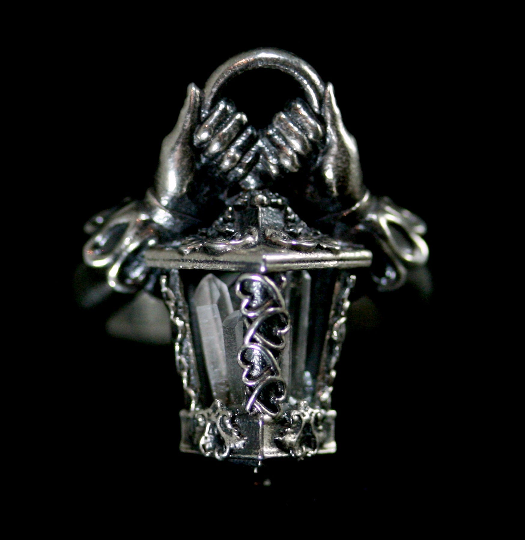 Charon's Lantern Ring - Gothic Silver Skull Jewelry for Men & Women | Perfect for Halloween Costumes, Cosplay & Dark Fashion Accessories