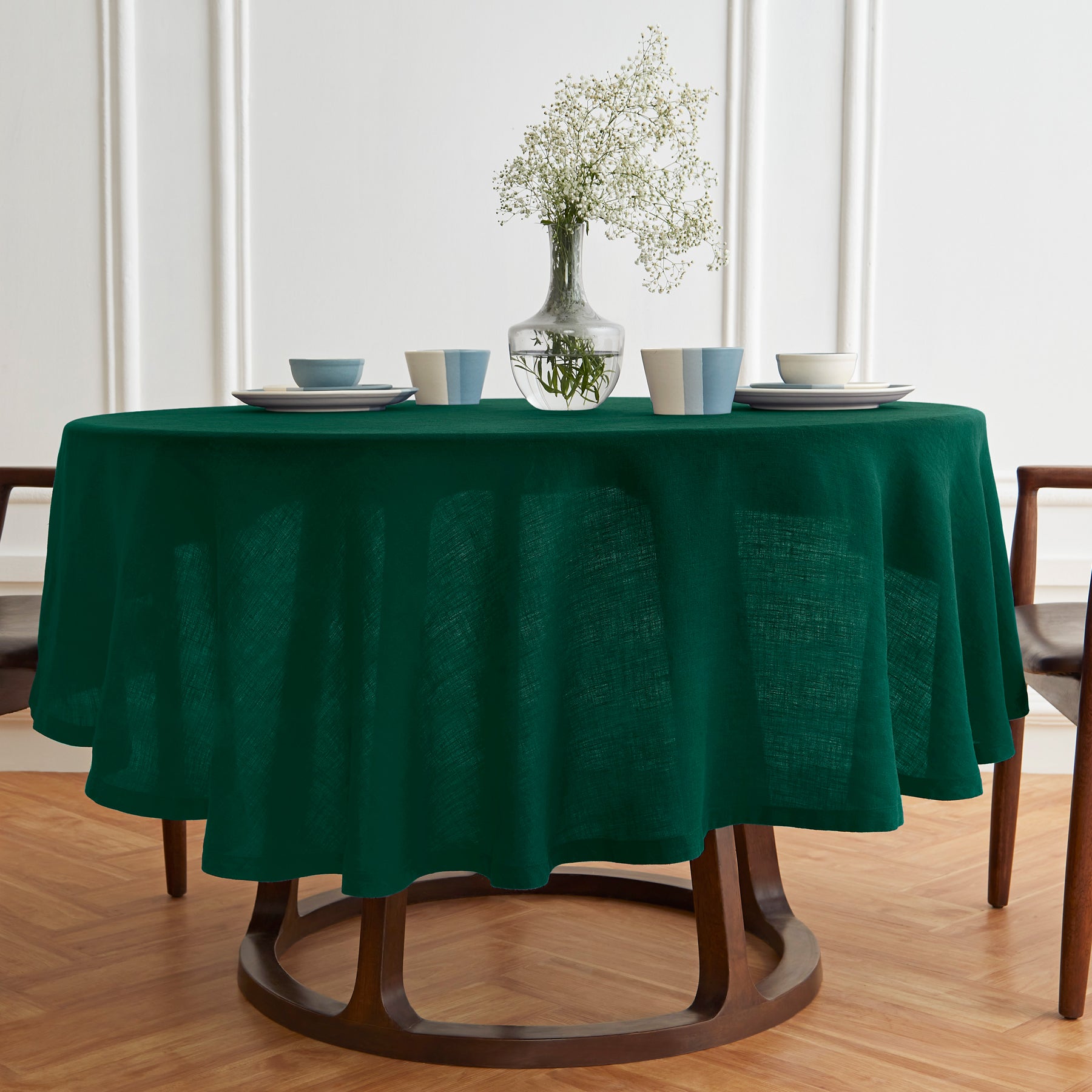 Sonoma Round Tablecloth - Premium Cotton Fabric for Dining & Parties - Perfect for Holiday Gatherings, Weddings & Home Decor