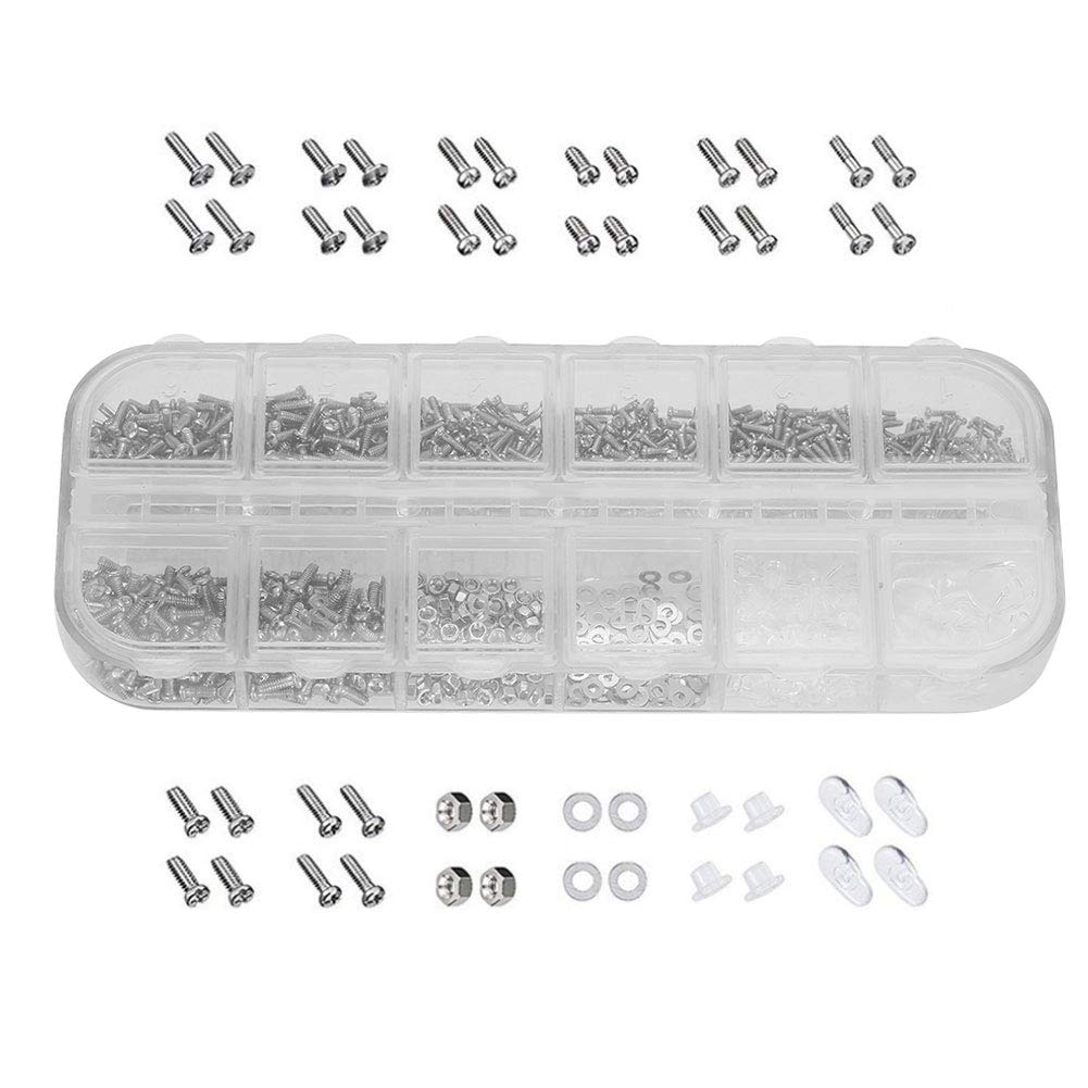 8 Types Mirror Leg Screws for Eyeglasses Repair - Adjustable Watch & Glasses Assembly Screws Kit - Perfect for DIY Eyewear Fix & Watchband Adjustments