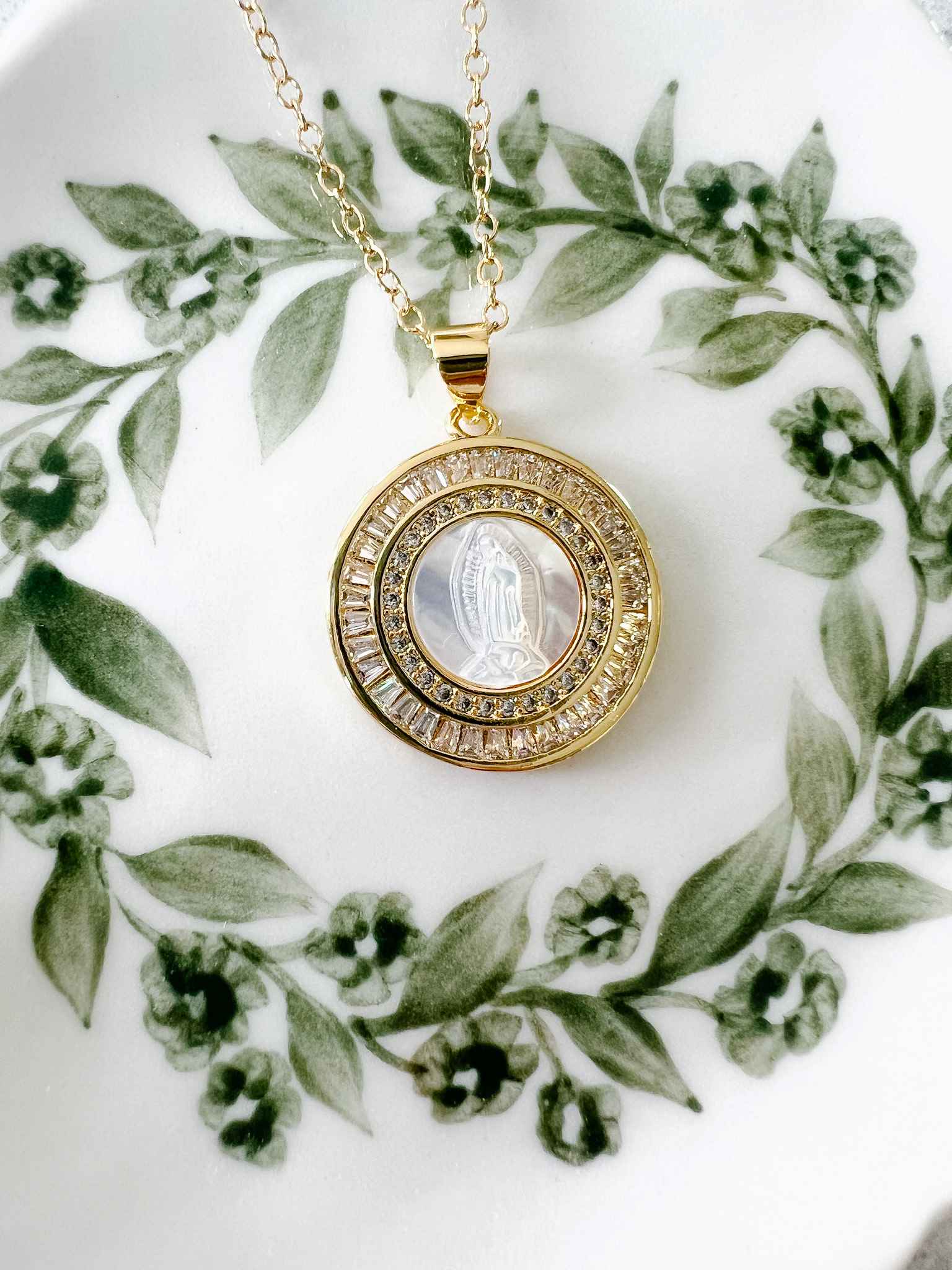 Mother Mary Necklace with Genuine Pearl Pendant - Elegant Religious Jewelry for Women - Perfect for Church, Prayer & Everyday Wear