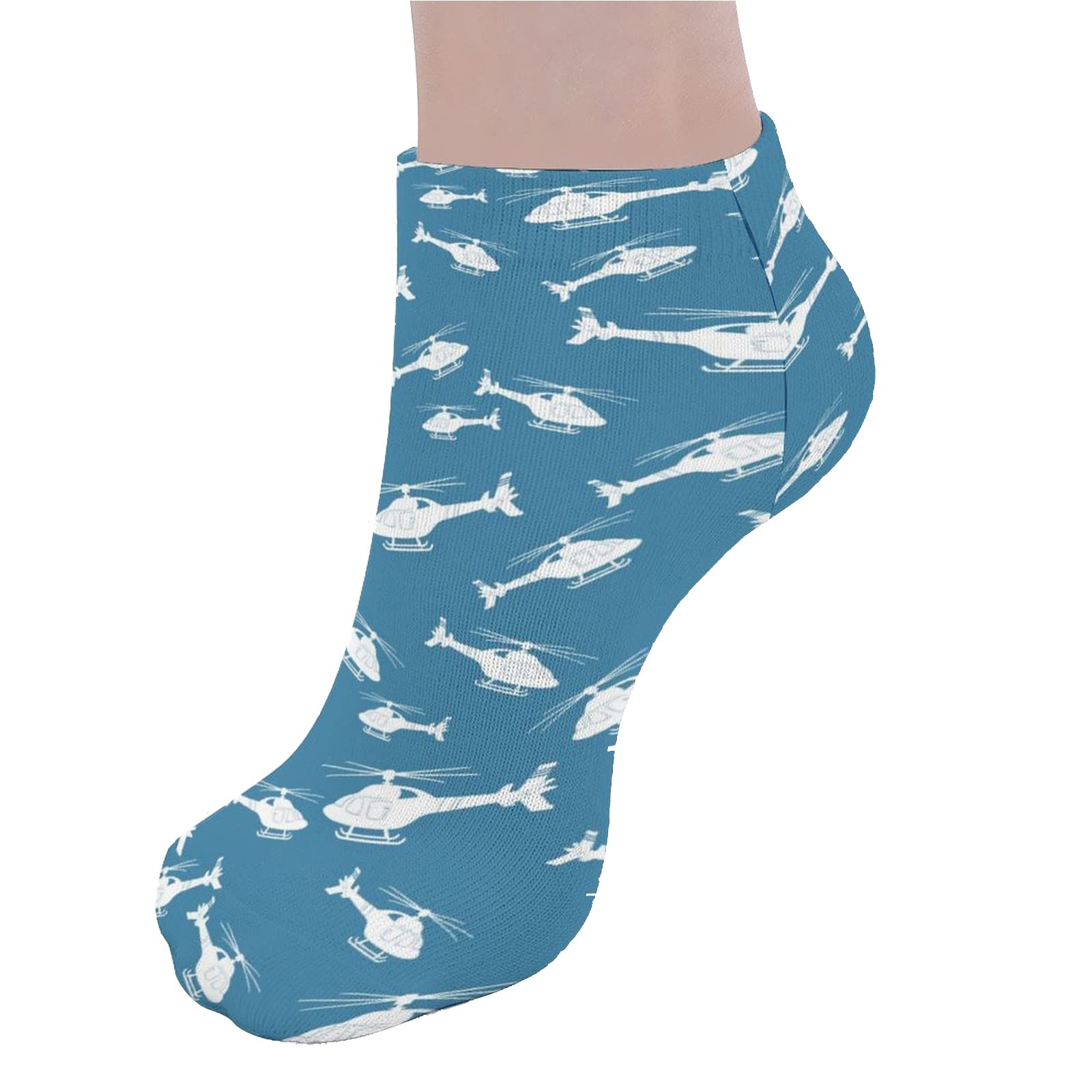 Funny Low Cut Ankle Socks for Men - Colorful Ice Cream Print Moisture Wicking Sport Socks - Comfortable Novelty Crew Socks for Running, Gym & Casual Wear