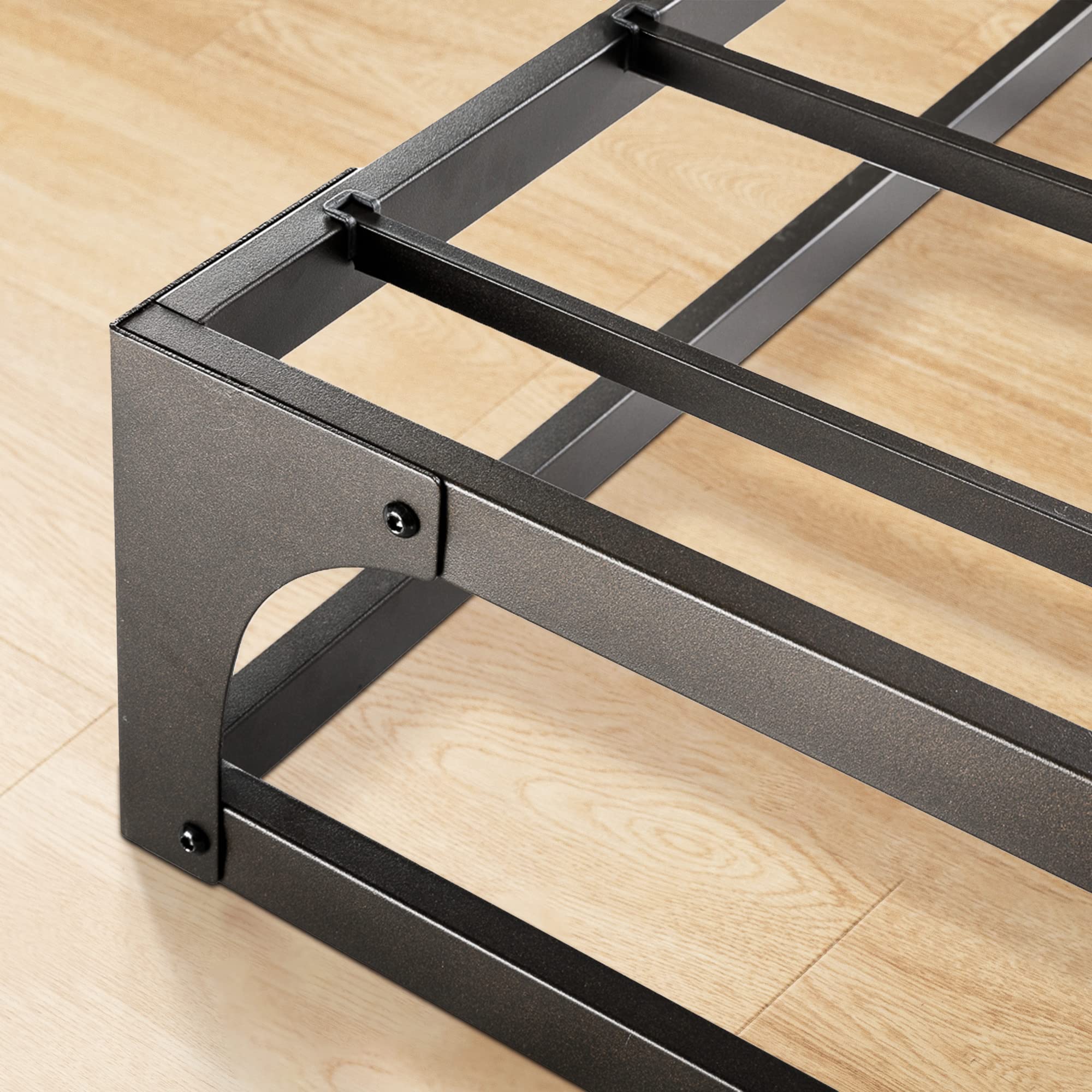 9 Inch Heavy Duty Metal Platform Bed Frame with Steel Slat Support - Full Size Black Bed Frame for Adults, No Box Spring Needed | Perfect for Modern Bedrooms & Guest Rooms