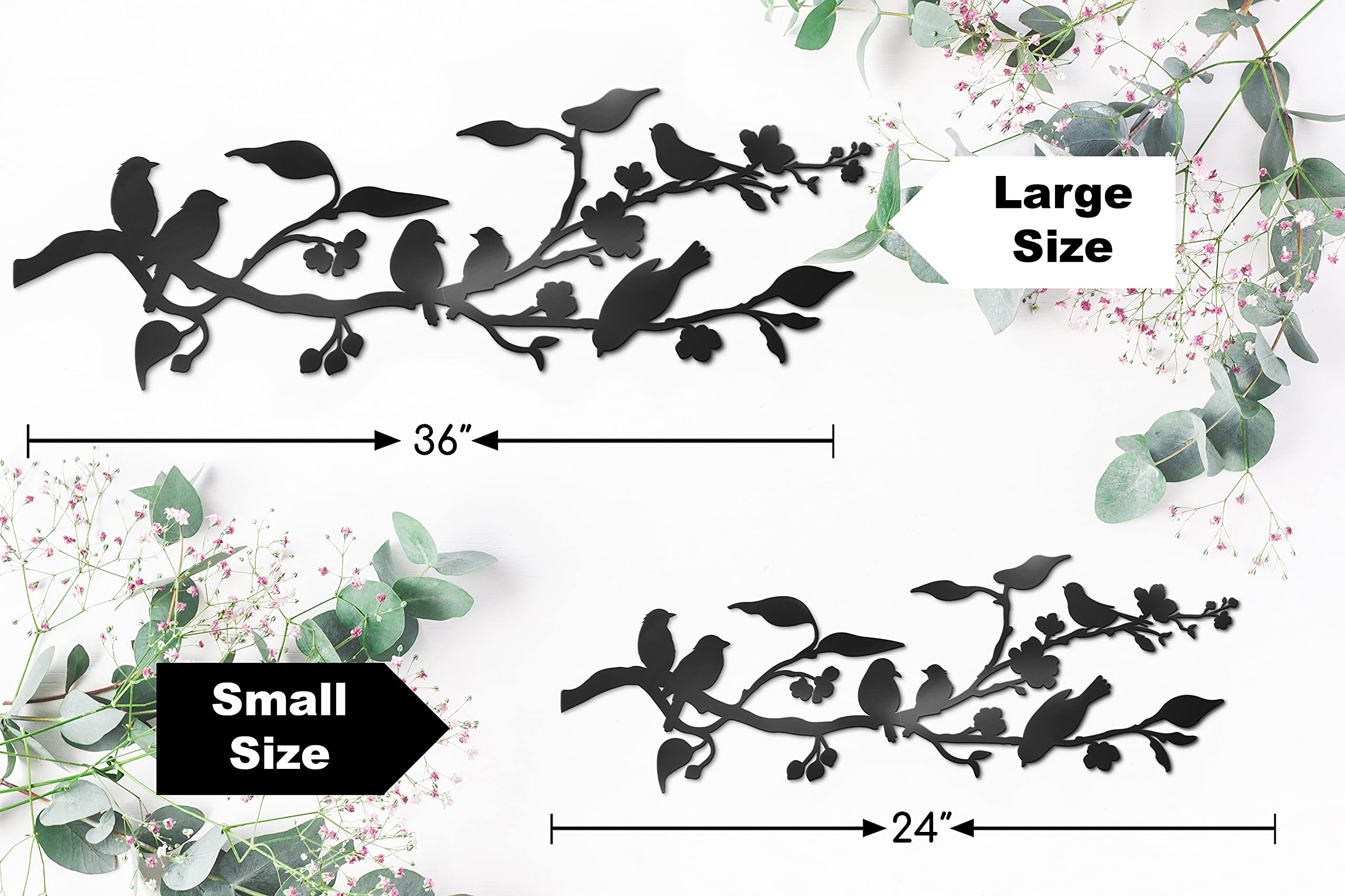 Vivegate Metal Birds Wall Art - 24