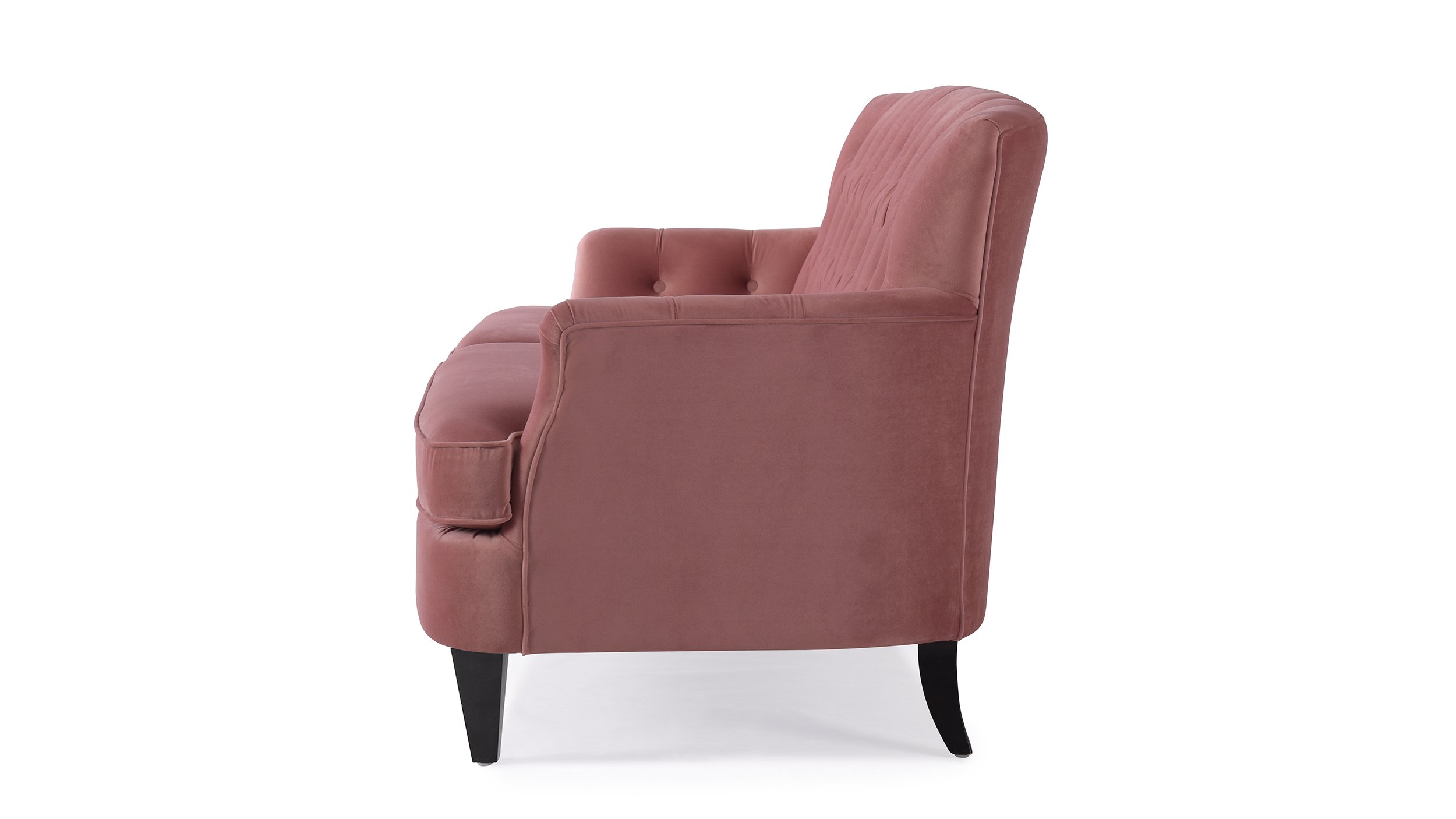 Jennifer Taylor Home Kelly Sofa - Modern Upholstered Loveseat in Ash Rose | Perfect for Living Rooms, Apartments & Cozy Spaces