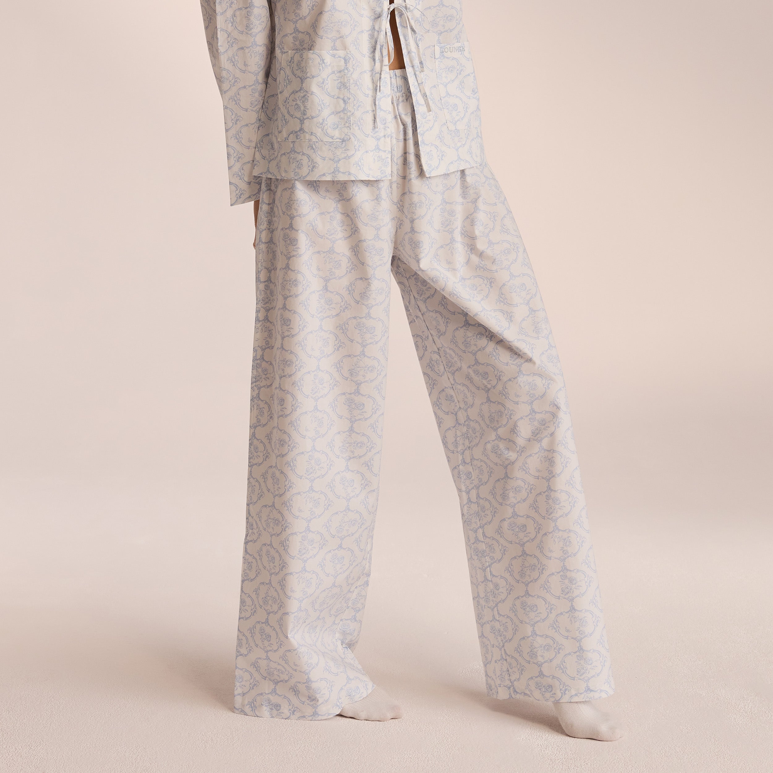 Soft Cotton Pajama Pants for Women - Comfortable Sleepwear in Blue | Perfect for Lounging & Relaxing at Home