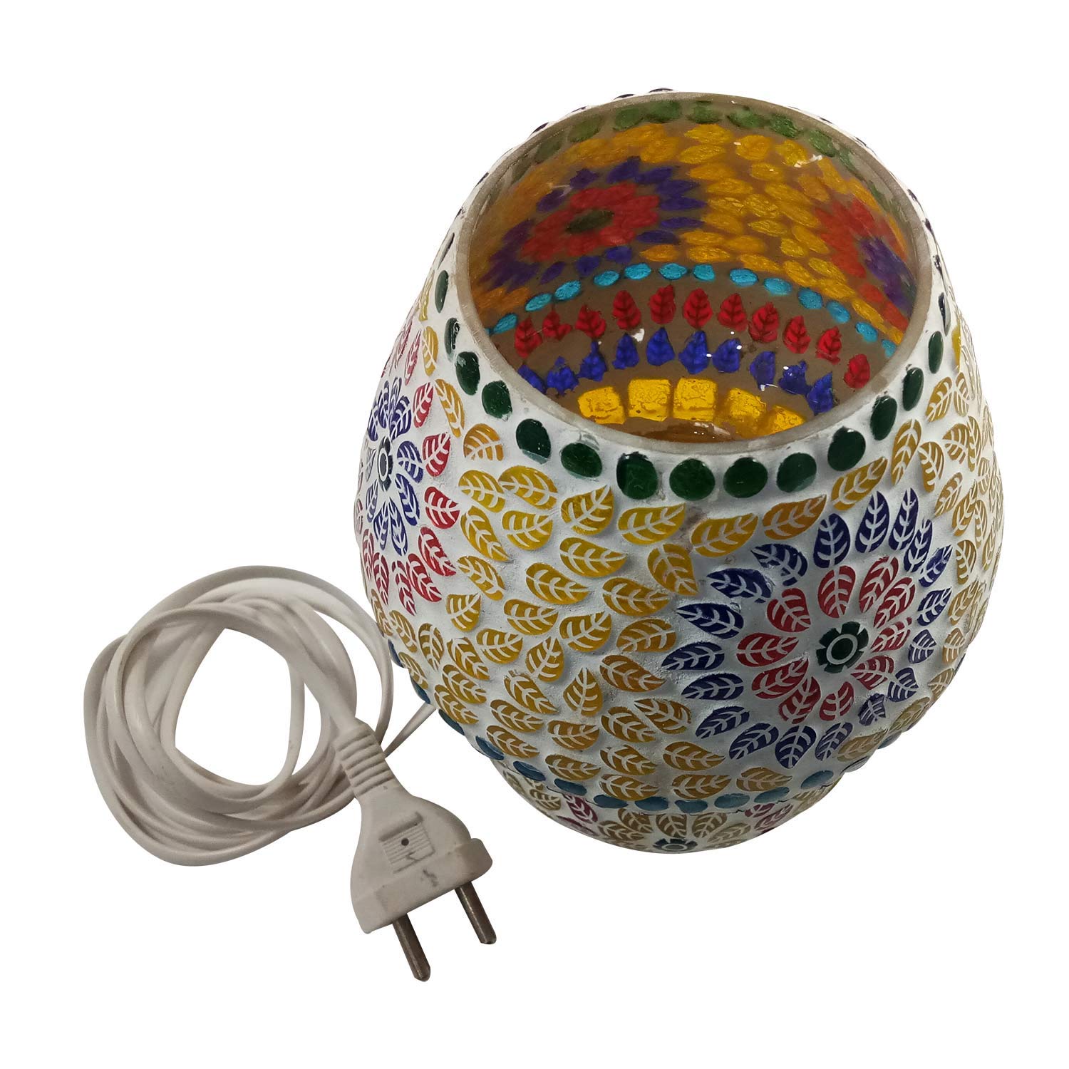 Handmade Mosaic Table Lamp - Award-Winning Indian Artisan Crafted, Electric Desk Lamp for Home & Office Decor | Perfect Gift for Housewarming, Birthday & Wedding