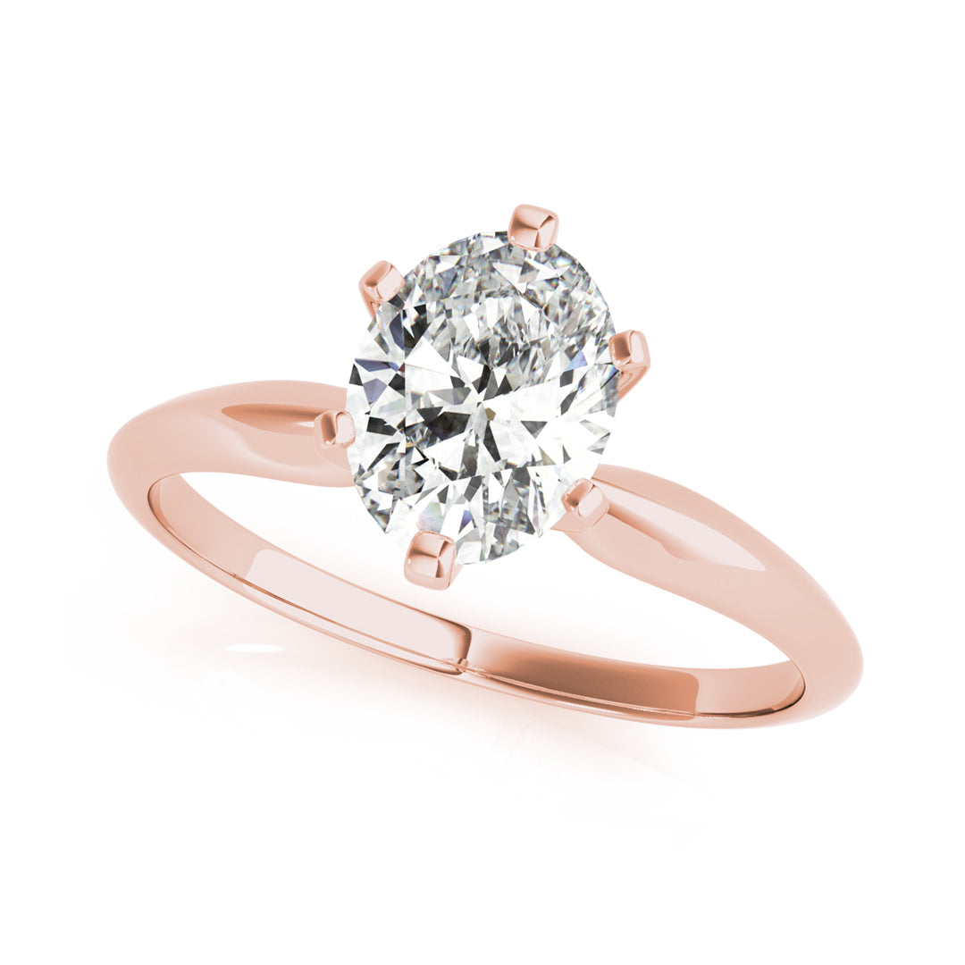 Exquisite 0.5 CTW Oval Cut Diamond Engagement Ring with Knife Edge Band - Perfect for Proposals, Anniversaries & Romantic Occasions