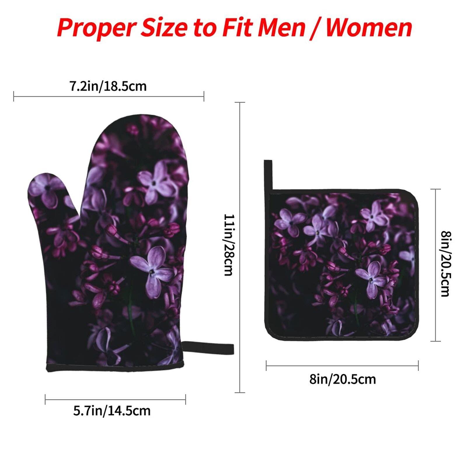 Heat Resistant Quilted Pot Holders & Oven Mitts Set of 4 - Kitchen Cooking Essentials for Baking, Grilling, and Hot Dish Handling