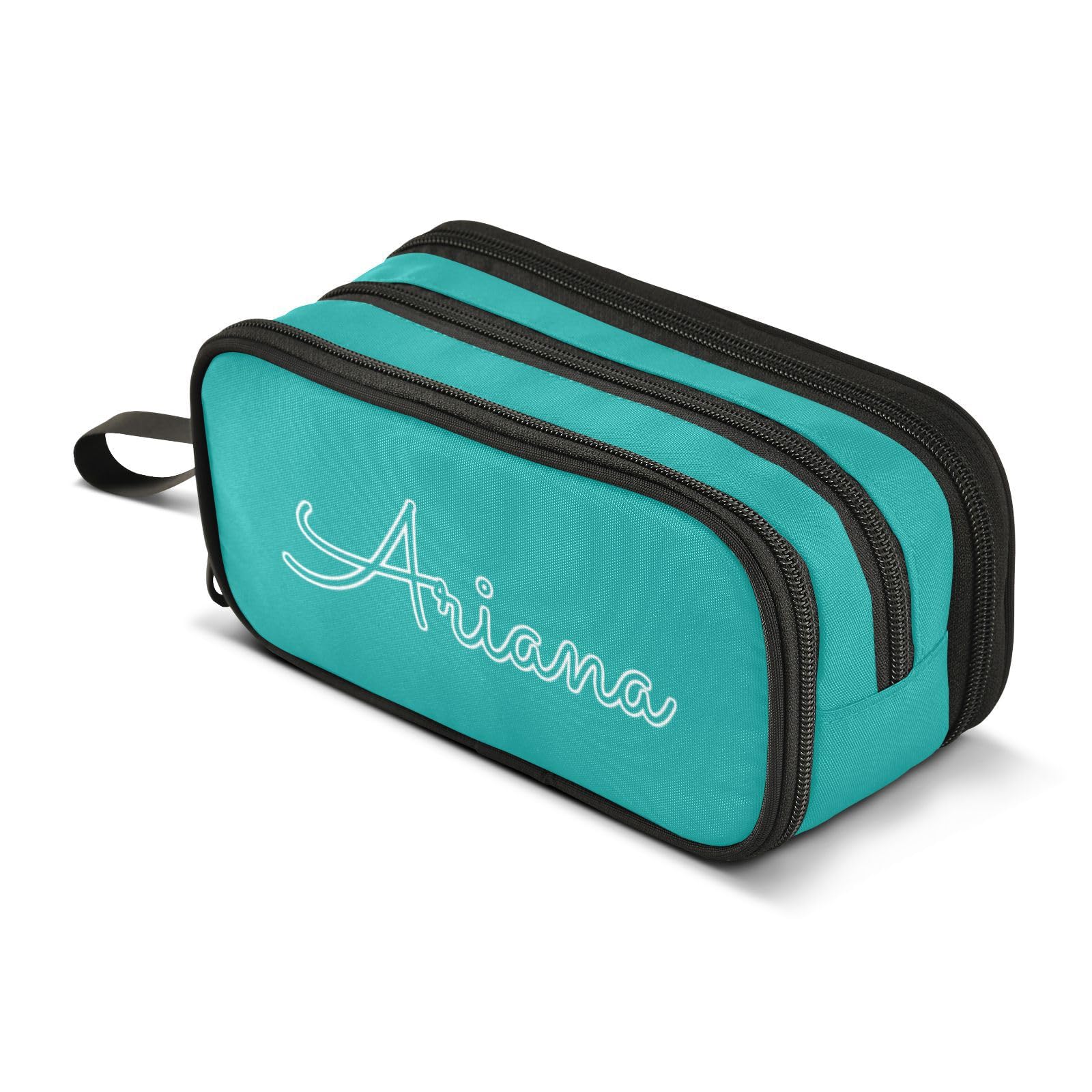 Custom Teal Pencil Case - Large Capacity Personalized Pen Pouch for School, Office & Travel | Durable Pencil Bag for Students, Girls, Boys & Adults | Perfect for Journaling, Work & Art Supplies Organization